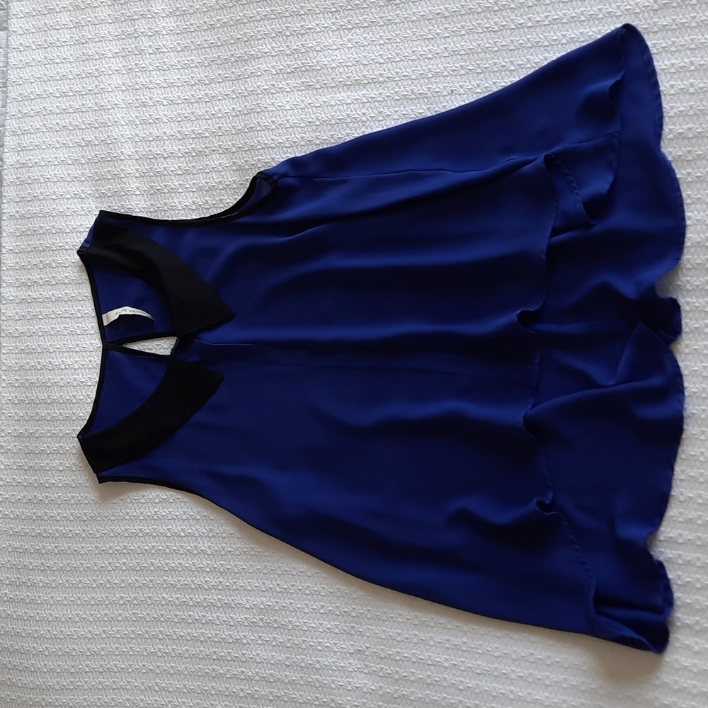 Royal Blue Paper Crane High-low Top